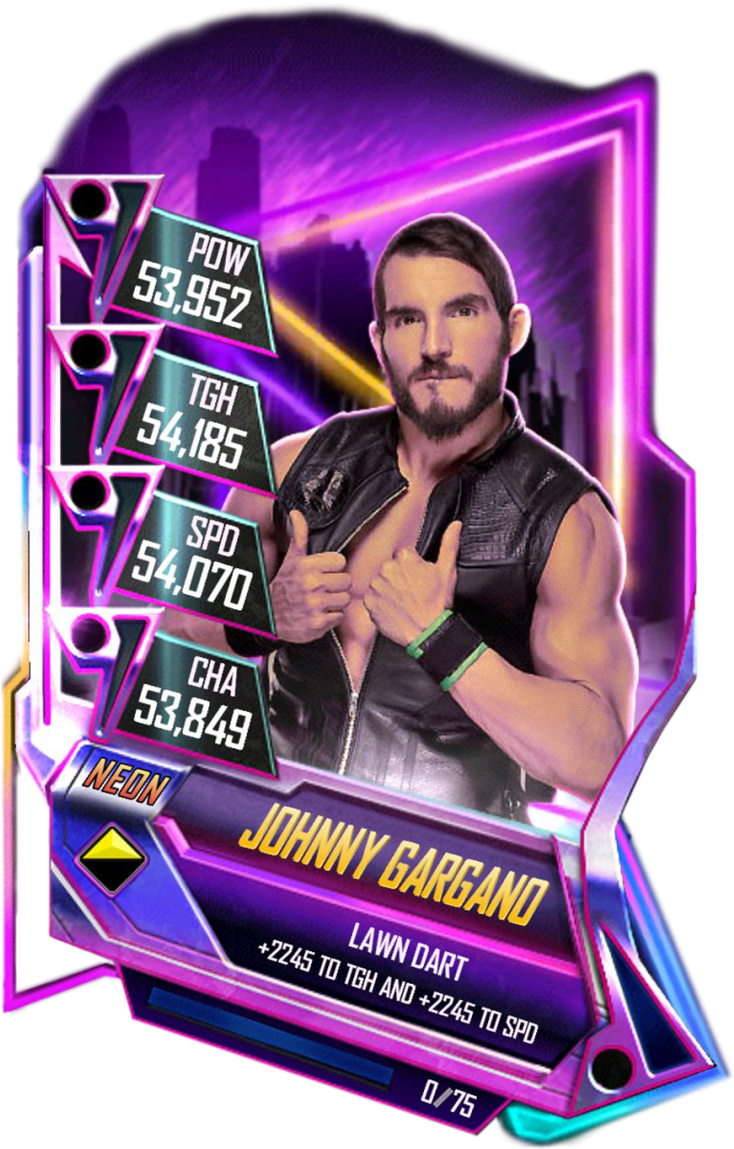 Supercard Johnnygargano S3 Hardened Fusion 10606 Supercard - Wwe Supercard (733x1158), Png Download