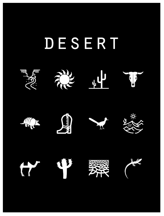 Camels And Cactus And Cows Oh My The Desert Is Everyone's - Graphic Design (1024x1024), Png Download