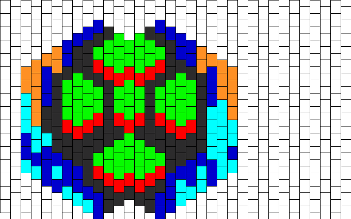 Poison Mask Bead Pattern - Peyote Stitch (714x445), Png Download