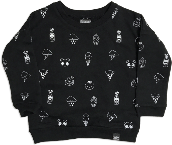 Kawaii All Over Print Sweatshirt - Jack & Jones Zipup Hoodie Schwarz Men's (720x720), Png Download