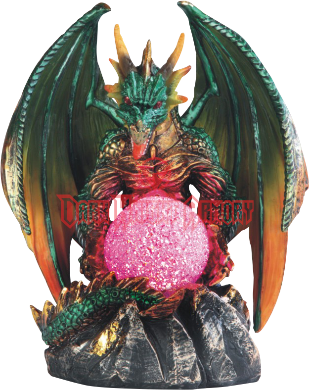 Dragon And Pink Orb Led Light (787x787), Png Download