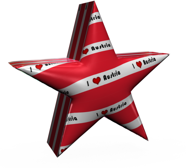 3d Plastic Austrian Star - Model Aircraft (608x579), Png Download