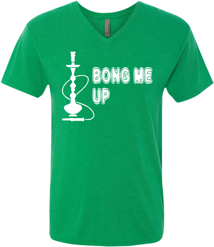 Bong Me Up Men's V Neck T Shirt - T-shirt (1024x1024), Png Download