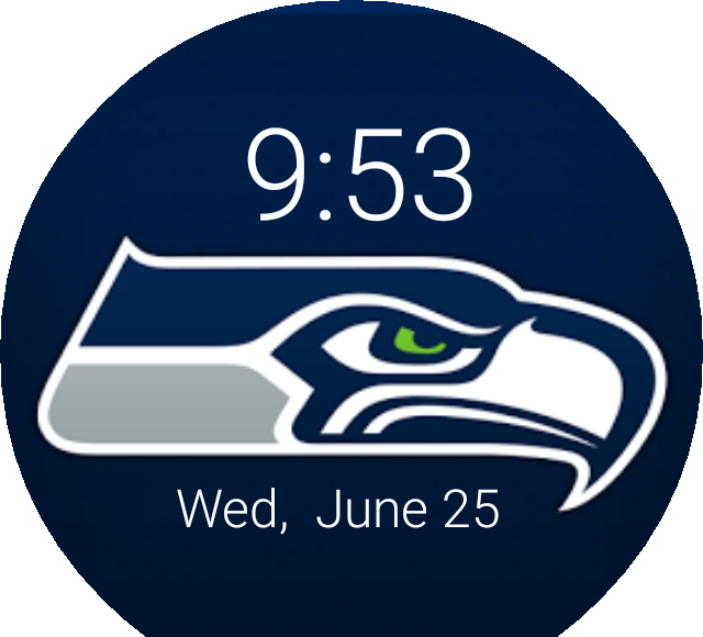 Sports Nfl Seattle Seahawks Blue Digital - Seattle Washington Football Team (640x580), Png Download