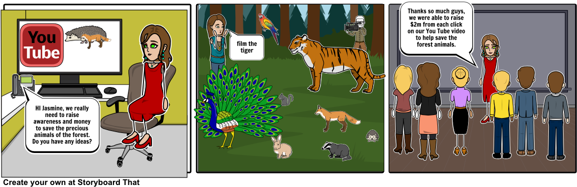 Jasmine Saves The Animals - Cartoon (1164x385), Png Download