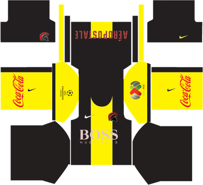 Black And Yellow Kit Dream League (800x800), Png Download