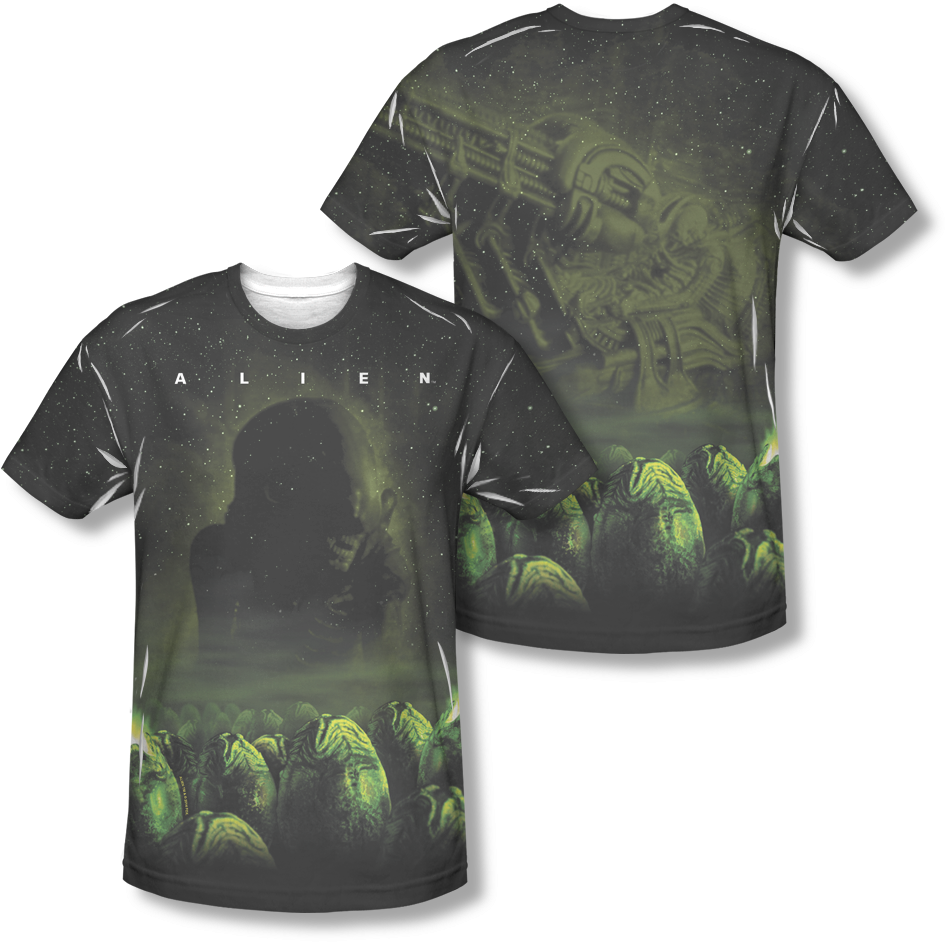 Alien™ Ominous All Over T Shirt - Alien - They're Here -- All-over Front (1000x1000), Png Download