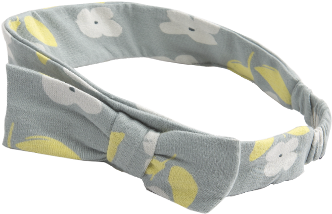 Nature Baby Jersey Bow Headband In Meadow Blue Print - Headband (1250x1250), Png Download