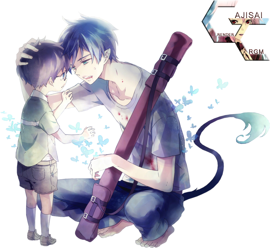 Render Ao No Exorcist Renders Ao No Exorcist Rin Okumura (1000x926), Png Download