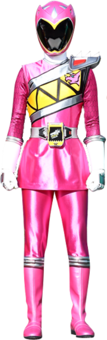 Dino Charge Pink Actor - Power Rangers Dino Force Brave Pink (370x1162), Png Download