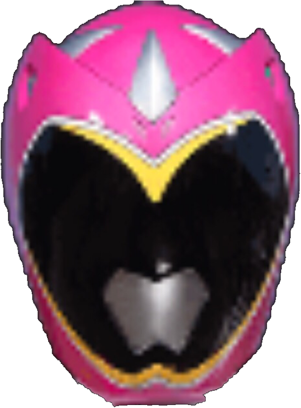Pink Dino Charge Ranger Helmet (640x850), Png Download