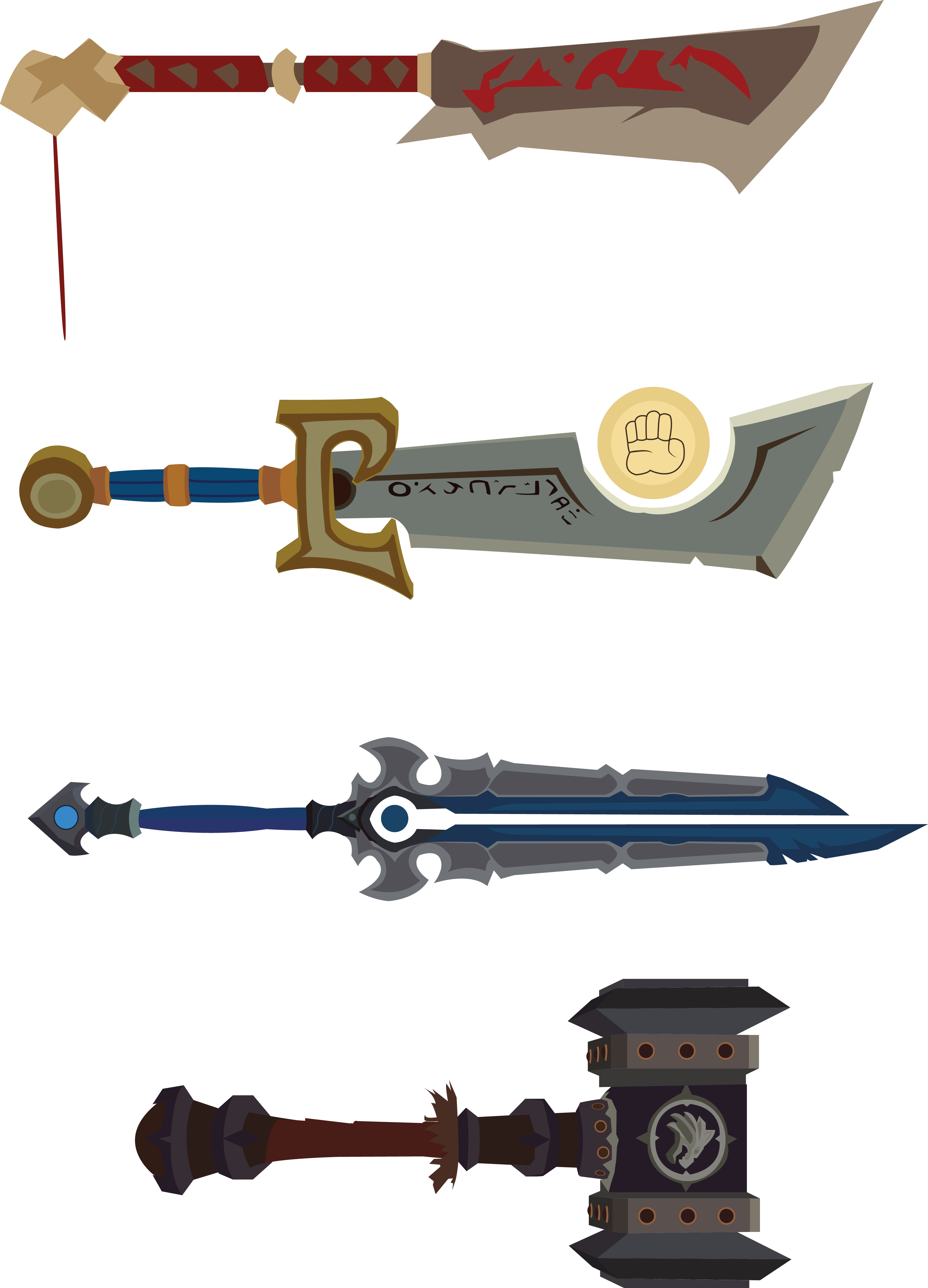 Made Some In-game Weapons In Illustrator - Blade (3264x4530), Png Download