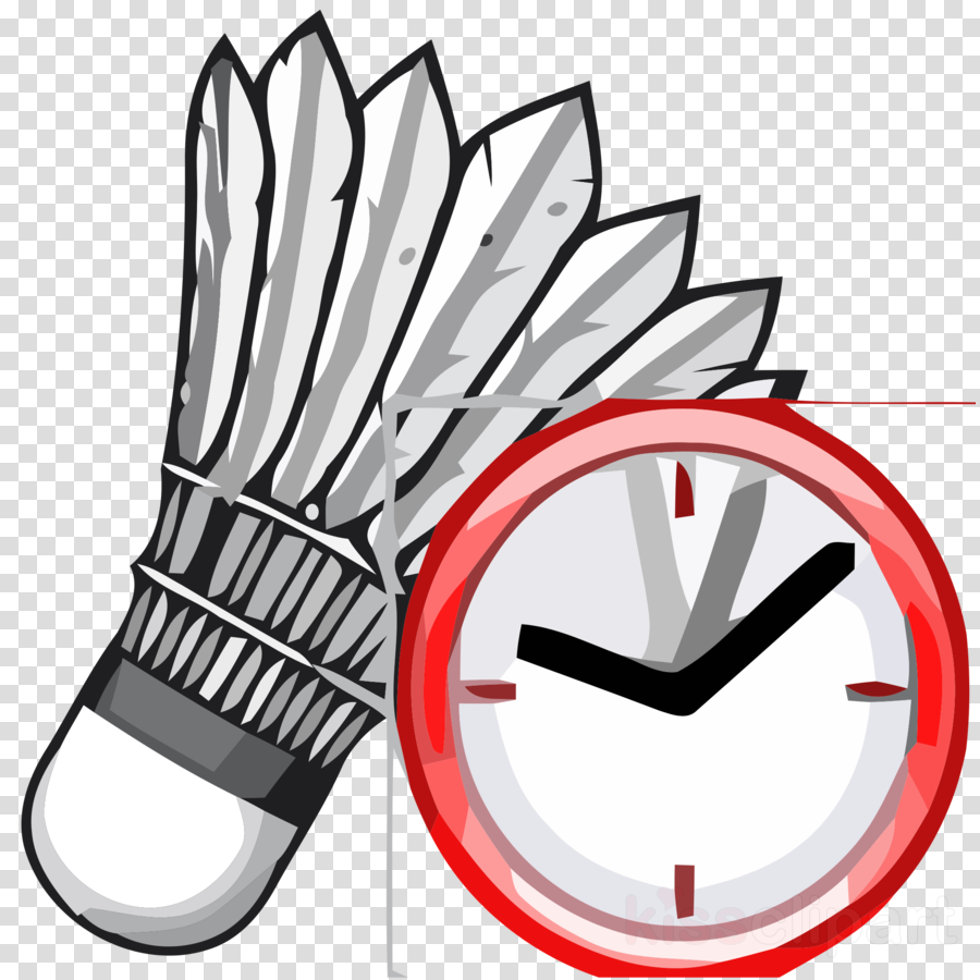 Shuttlecock Art Clipart Shuttlecock Badminton Clip - Drawing Equipment Of Badminton (900x900), Png Download