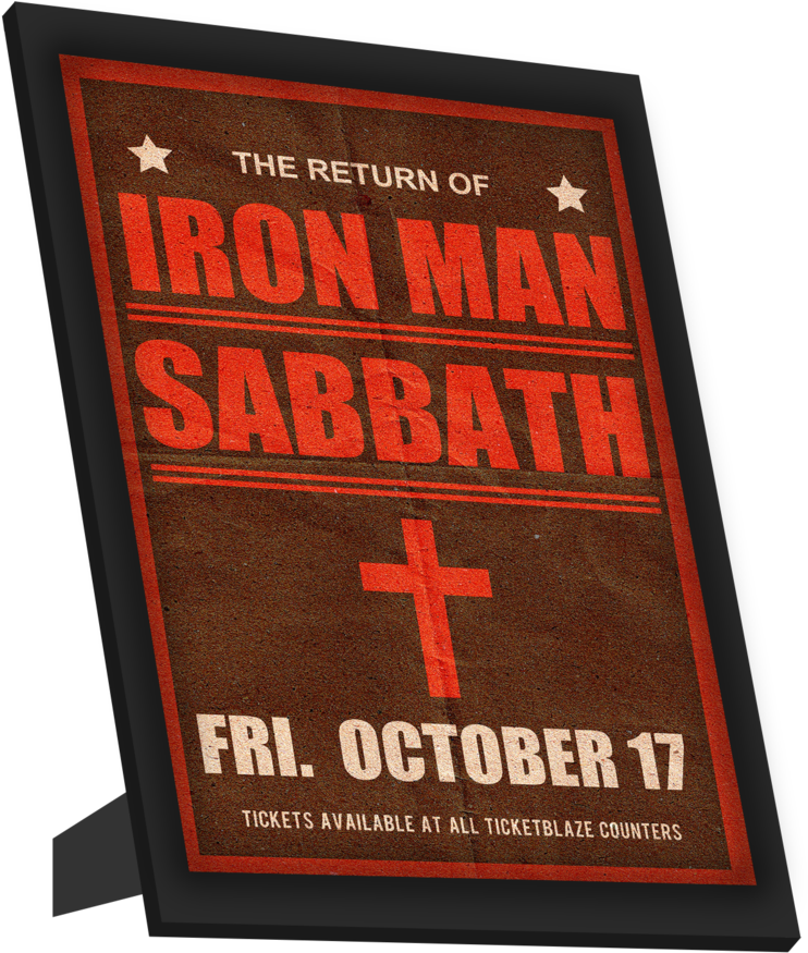 Online Shopping Framed Art Prints & Brand Merchandise - Black Sabbath (858x1024), Png Download