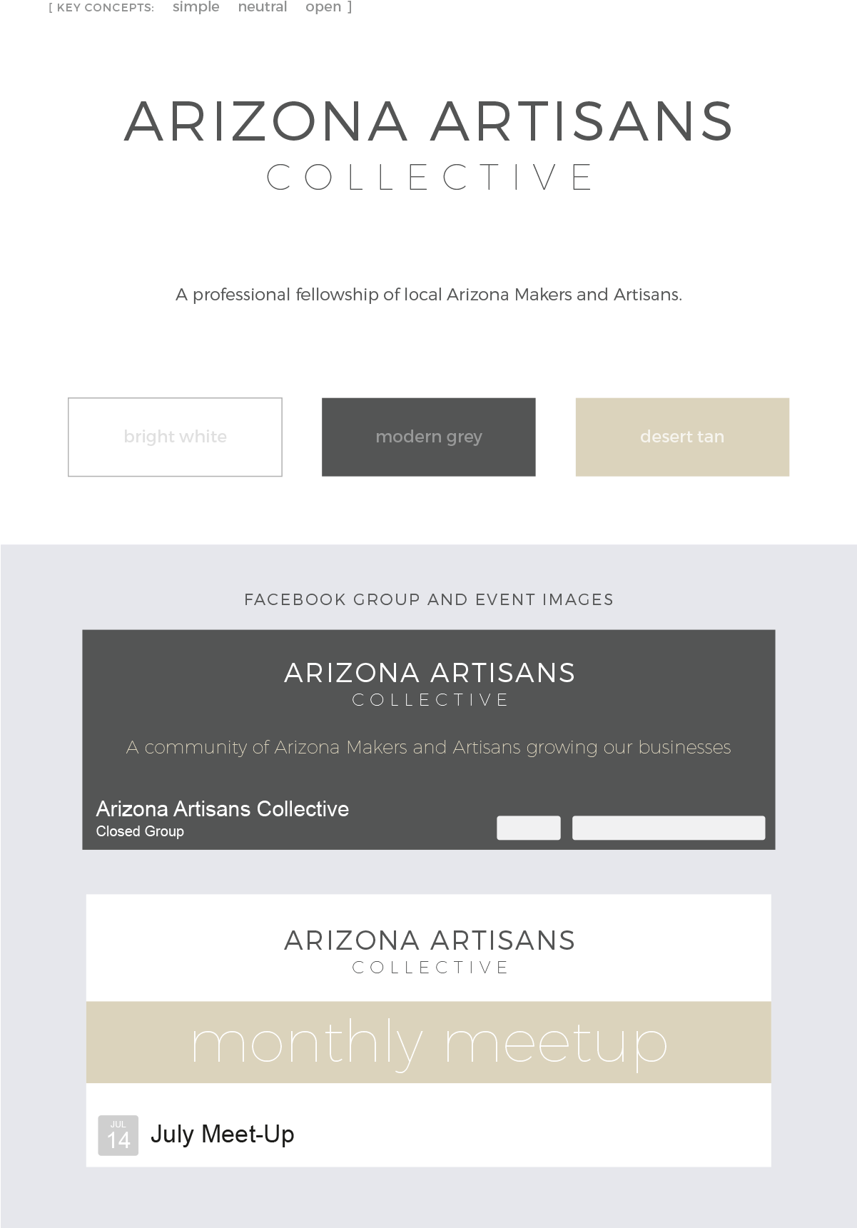 Arizona Artisans Collective Simple Logo And Branding (1200x1765), Png Download