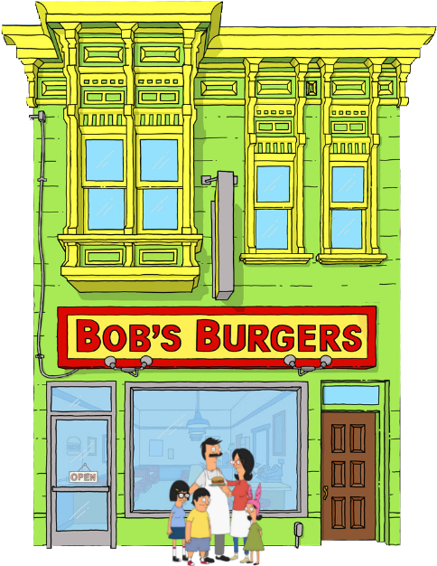 “transparent Bob's Burgers Storefront ” - Bob's Burgers (500x699), Png Download
