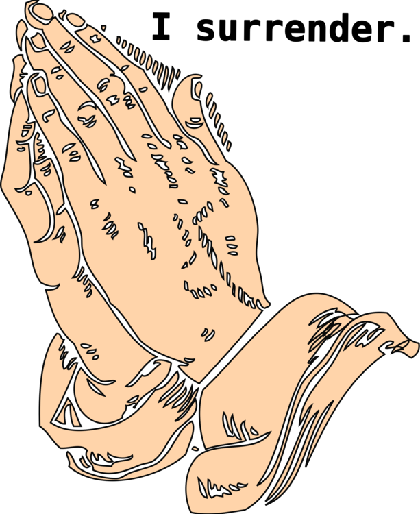Praying Hands Prayer Thumb Religion - انا استسلم (613x750), Png Download