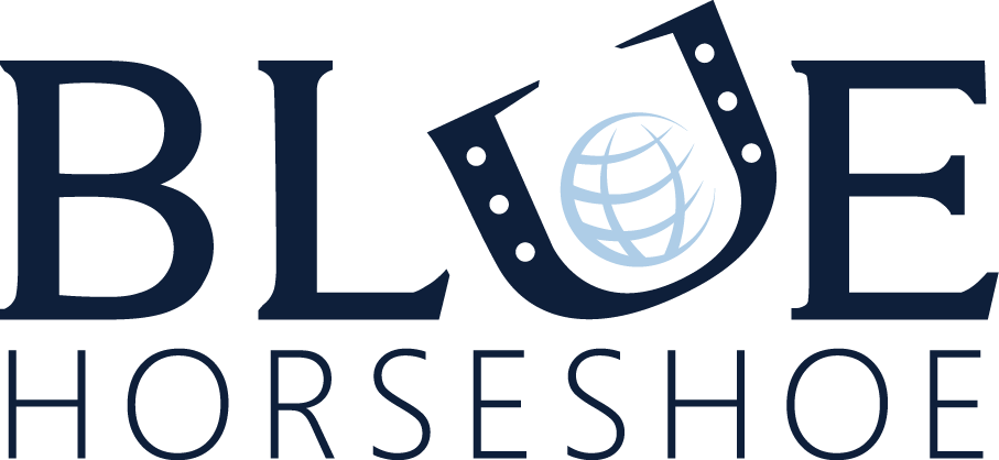 Blue Horseshoe Cloud Enterprise And Supply Chain Solutions - Blue Horseshoe Logo (907x418), Png Download