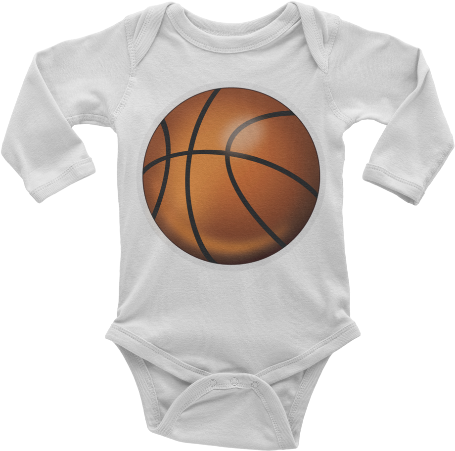 Emoji Baby Long Sleeve One Piece Basketball Just Emoji - Nanny Loves Me Baby Grows (1000x1000), Png Download