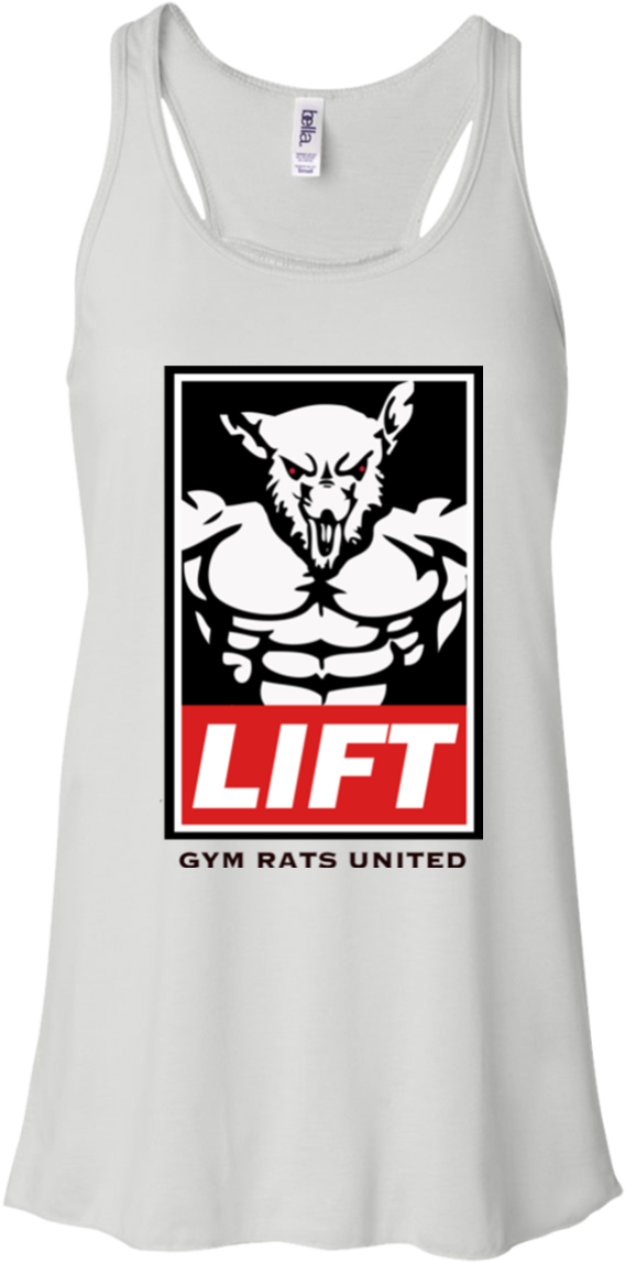 Gru Ladies Lift Racerback Tank - Bella + Canvas Ladies' Flowy Racerback Tank B8800 (1155x1155), Png Download