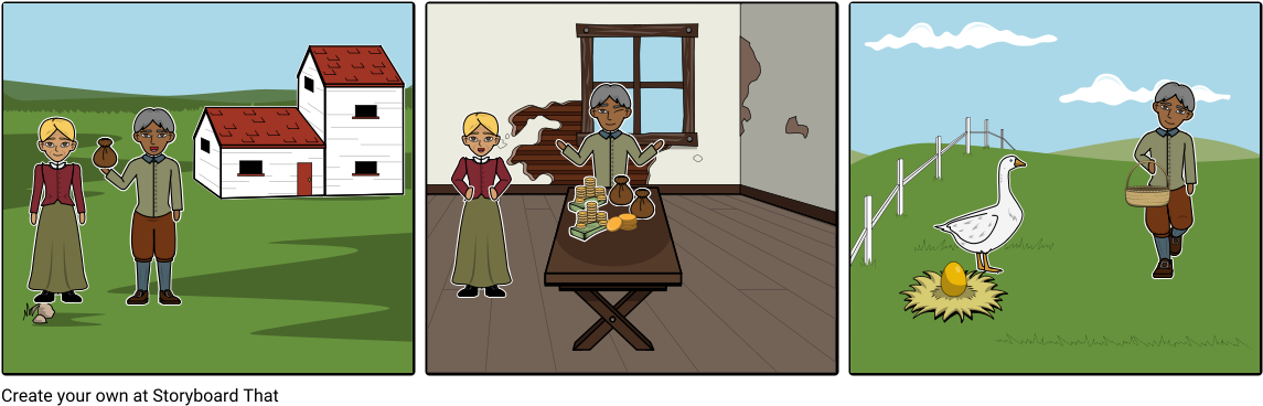 The Goose That Laid Golden Egg - Cartoon (1164x385), Png Download
