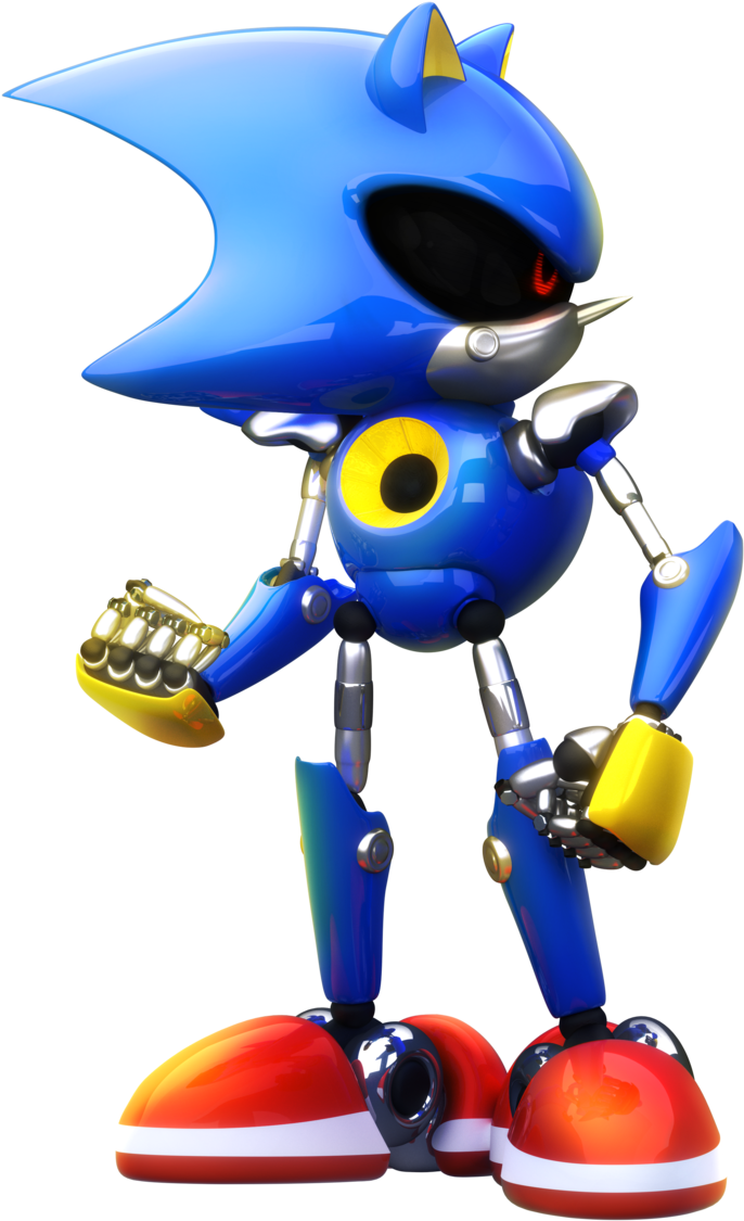 Metal Sonic 3d Png (1024x1285), Png Download