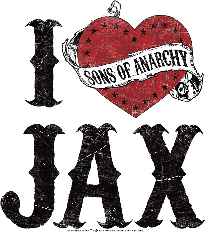Sons Of Anarchy I Heart Jax Juniors T-shirt - Sons Of Anarchy Women's T Shirt (720x805), Png Download