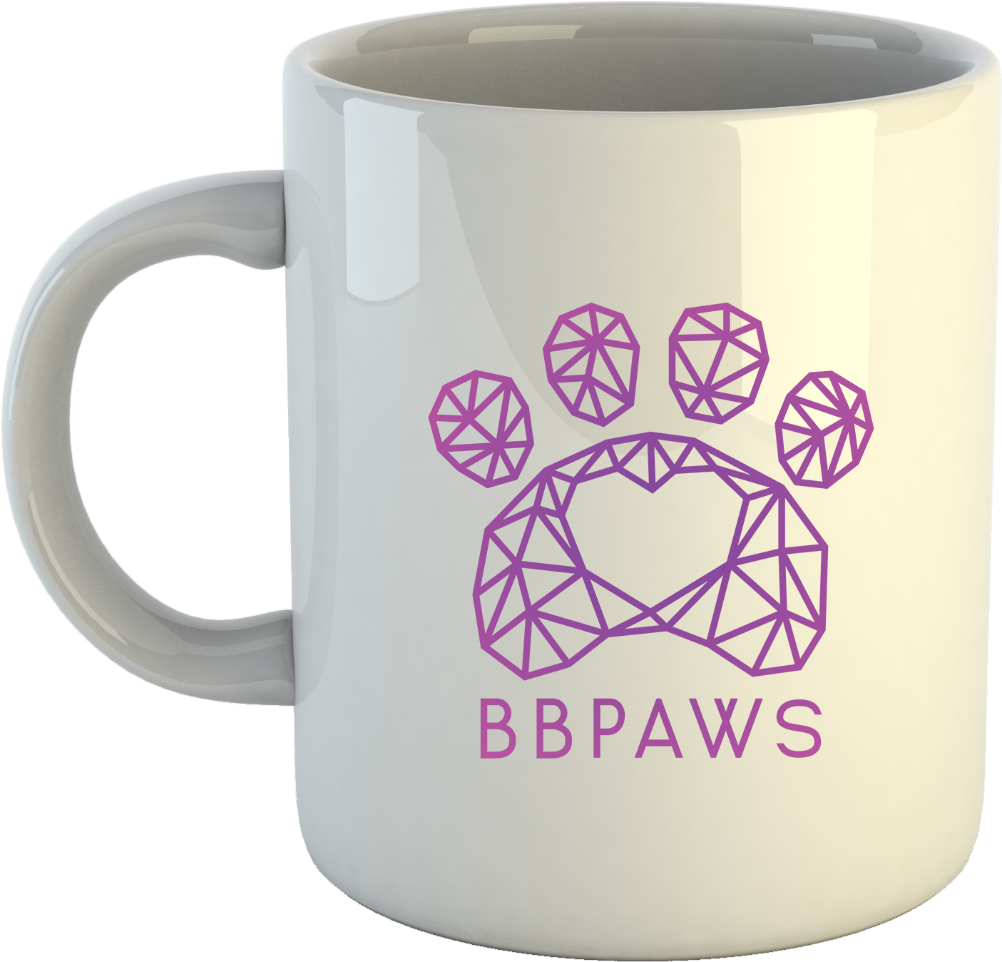 Purple Paw Mug - Mug (3000x2100), Png Download