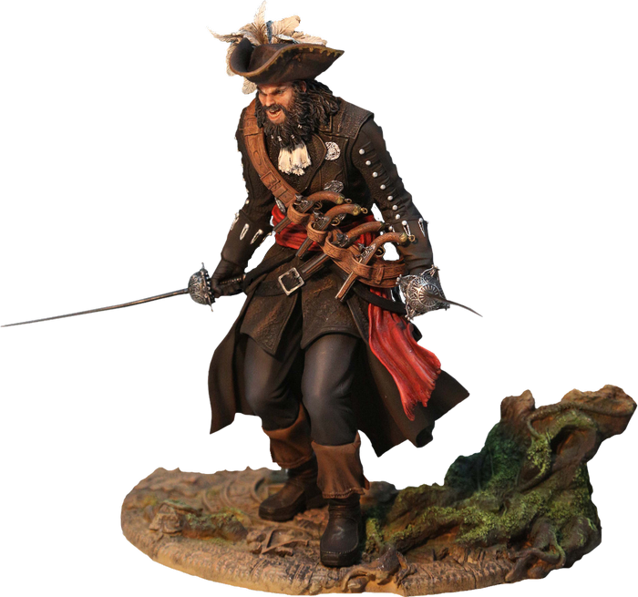 Action Figure Assassin's Creed 4 Black Flag - Statue Assassin's Creed Black Flag (700x655), Png Download