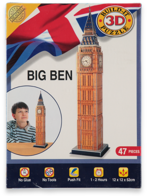 Big Ben Puzzle 30 V=1454539047 - Big Ben 3d Puzzle (1024x640), Png Download
