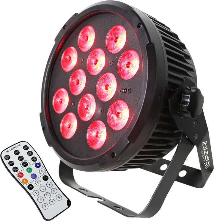 12 X 12w 6 In 1 Rgbwa Uv Par Can Irc Parled1212ir - Ibiza Light Parled1212ir Led Par Can 15-1476 (720x742), Png Download