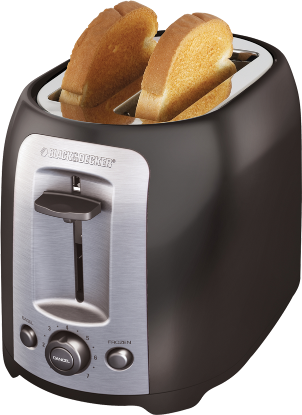 Black & Decker® 2-slice Toaster Black And Stainless - Black & Decker 2-slice Toaster Black (850x850), Png Download