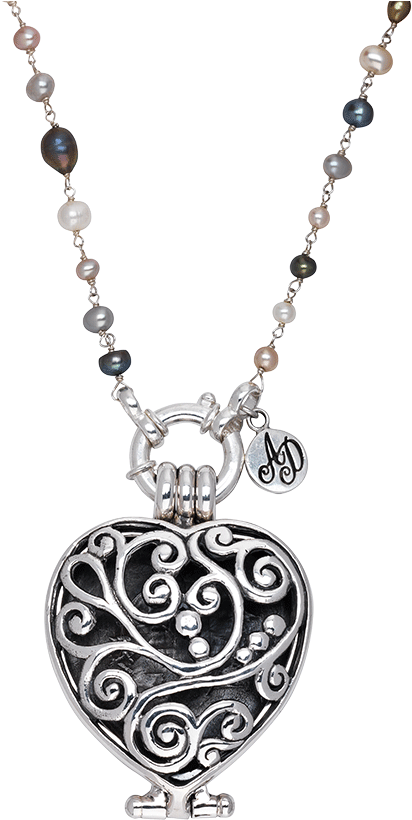 Set Aroma Dream Silver Heart - Necklace (1500x980), Png Download