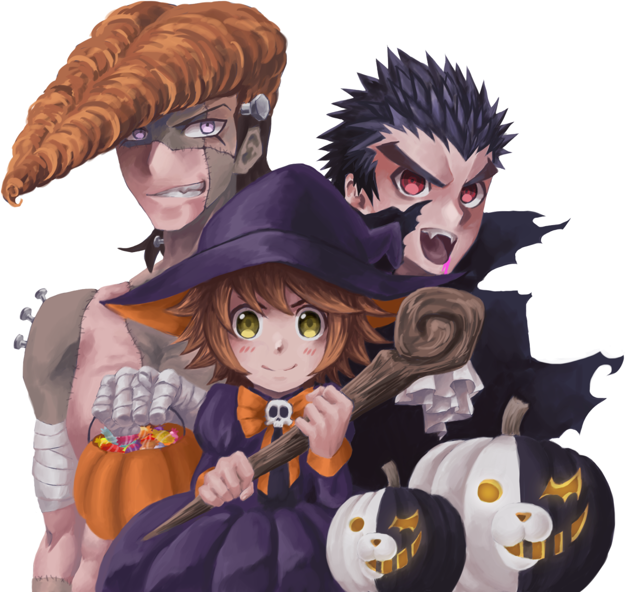 1mib, 1280x1191, Tumblr Ofu5ovnz4m1vc3owgo1 1280 - Dangan Ronpa Halloween (1280x1191), Png Download