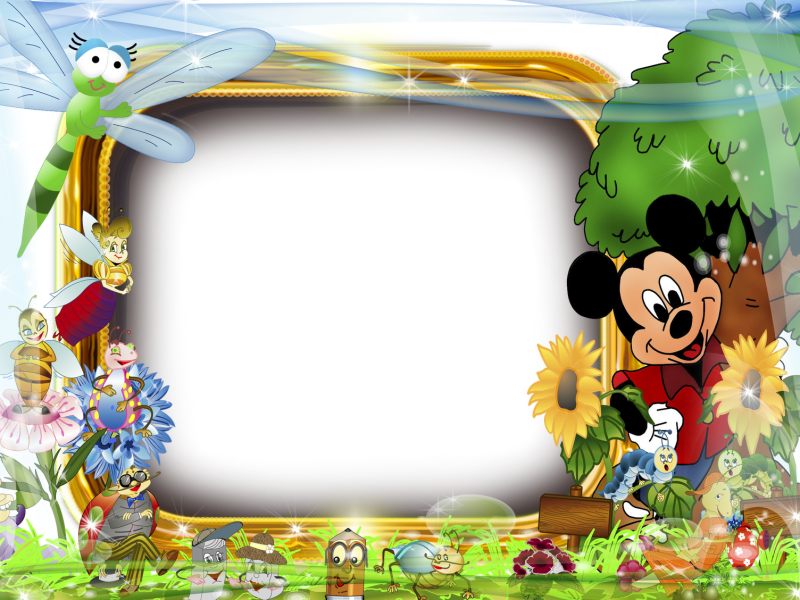 Marco Para Foto Mickey Mouse - Cartoons Frame (800x600), Png Download