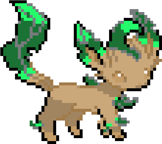 Leafeon - Art (750x520), Png Download