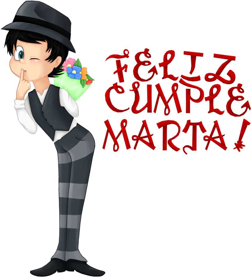 Felicidades Marta By Yoshi Silver Flower-d5nzp9n - Felicidades Amiga Marta (1024x1019), Png Download