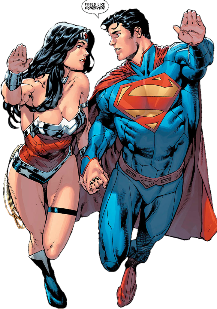 New 52 Superman And Wonder Woman By Mayantimegod (750x1066), Png Download