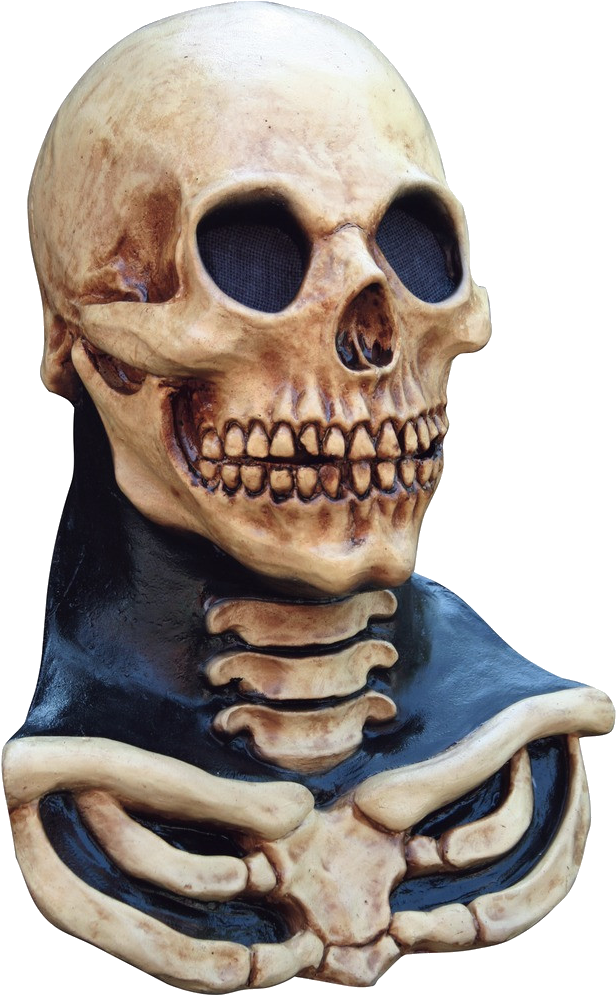 Skull Skeleton Horror Mask - Long Neck Skull Mask (665x1024), Png Download