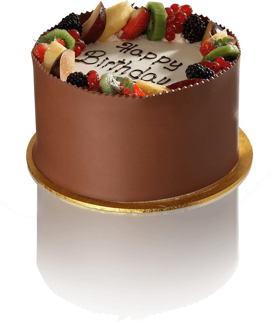 Fresh Handmade 6" Macedonia Cake With Dark Chocolate - Patisserie Valerie Macedonia Cake (900x1128), Png Download