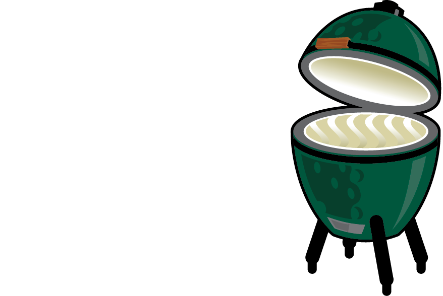 Big Green Egg Vector (878x588), Png Download