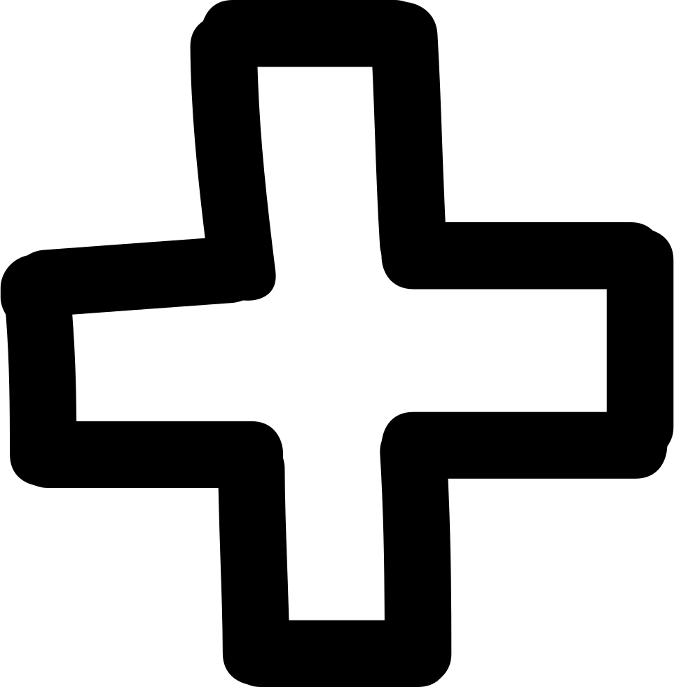 Plus Hand Drawn Sign Comments - Plus Gezeichnet (962x980), Png Download