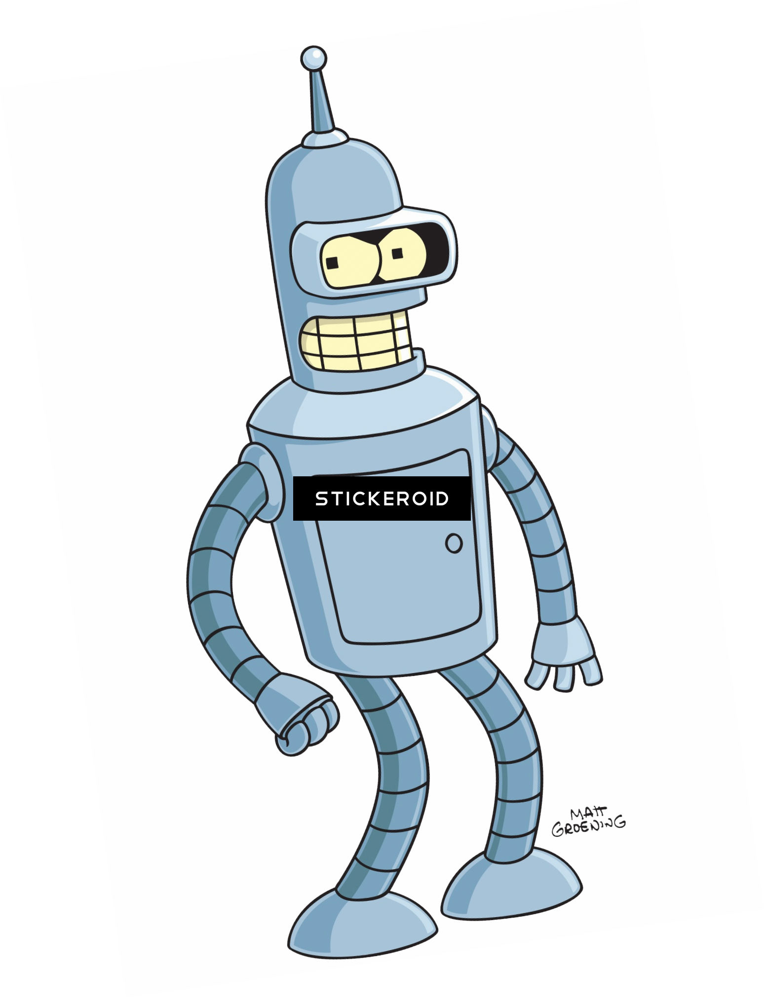 Bender Futurama - Futurama Bender Happy (1548x2022), Png Download