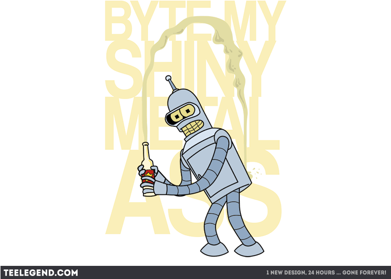 Byte My Shiny Metal Ass - Cartoon (770x570), Png Download