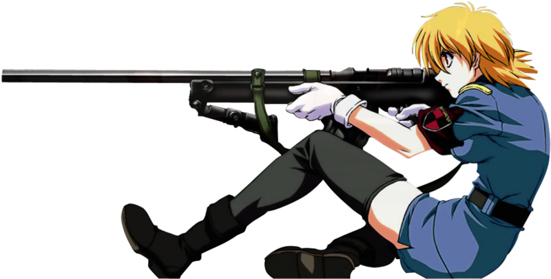 Seras Victoria - Seras Victoria Rifle (799x436), Png Download