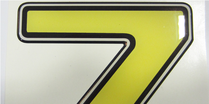 Numero 7 Amarillo - Numero 7 En Amarillo (1050x350), Png Download