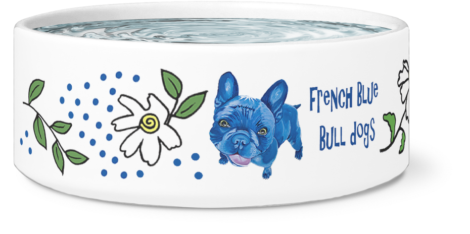 Neptune And Daisy Dog Bowl (1024x1024), Png Download