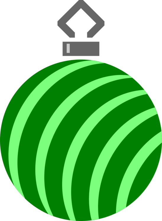 Christmas Ornament Ball Santa Claus Christmas Day Green - Clipart Christmas Bauble (548x750), Png Download