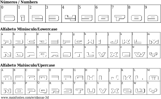 Font Details Eridanus 3d - Font (689x640), Png Download