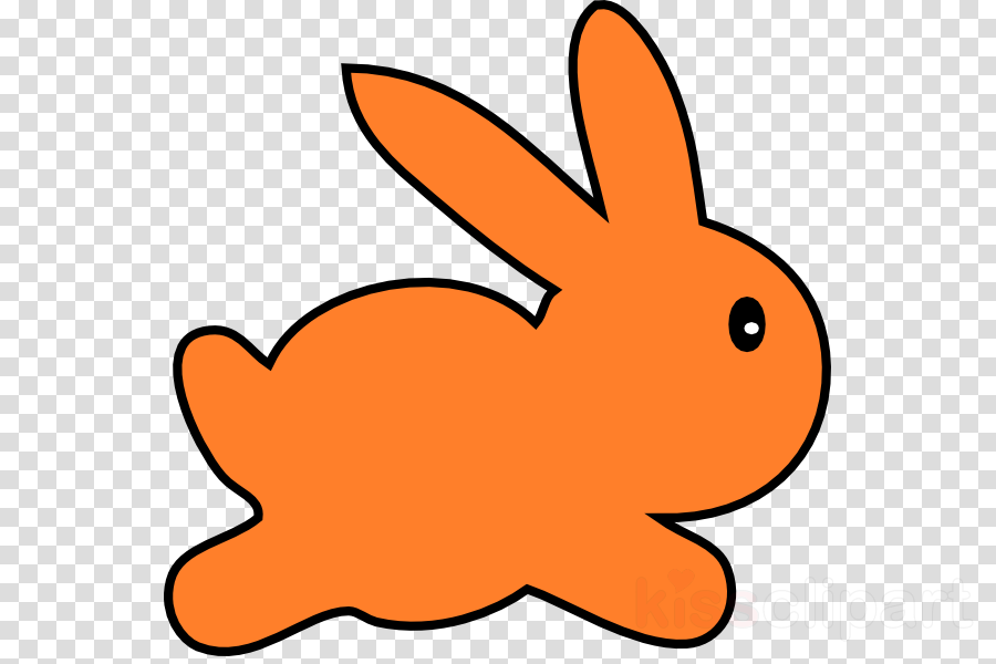Orange Bunny Clipart Domestic Rabbit Easter Bunny Clip - Clip Art (900x600), Png Download